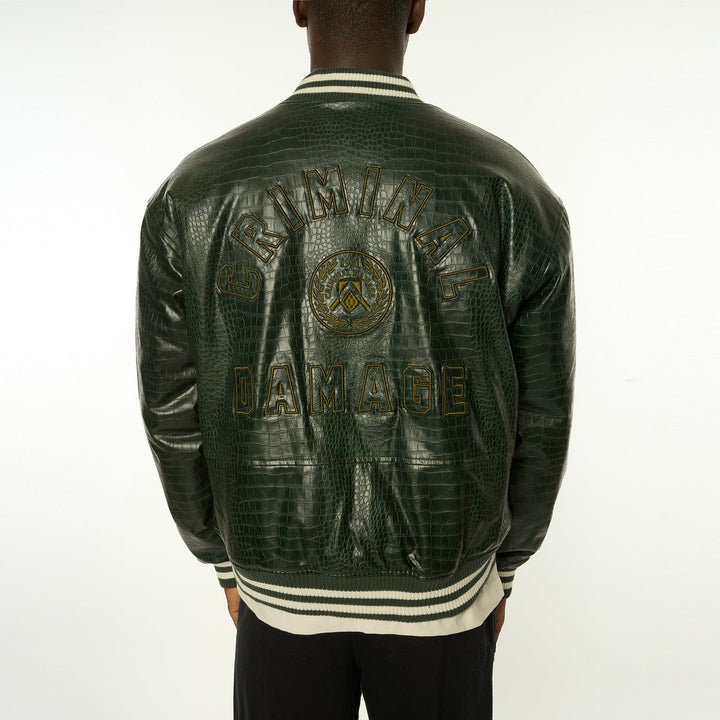 Crocodile Varsity Jacket-Criminal Damage Store