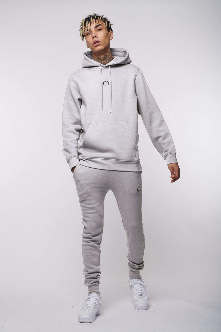 ECO ESSENTIAL PULLOVER HOODIE - LIGHT GREY