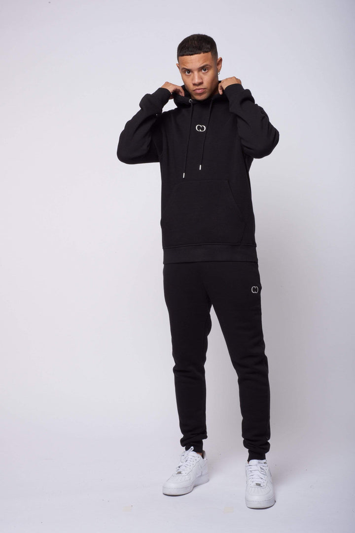 ECO ESSENTIAL PULLOVER HOODIE - BLACK