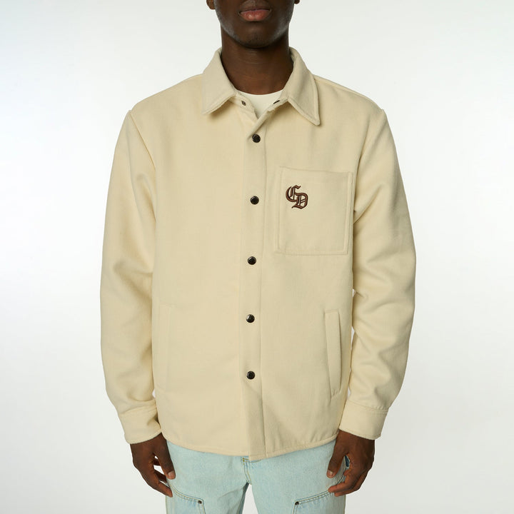 Embroidered Drop Shoulder Overshirt-Criminal Damage Store