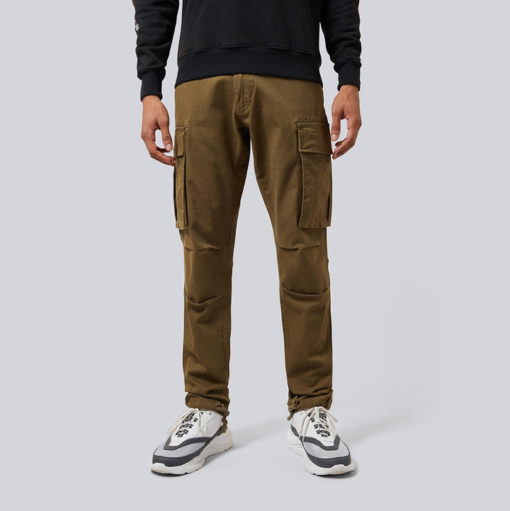 HIDDEN DRAGON CARGO PANTS - DARK KHAKI