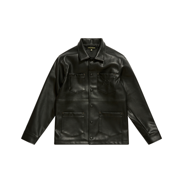 Leather Workwear Shirt Jacket