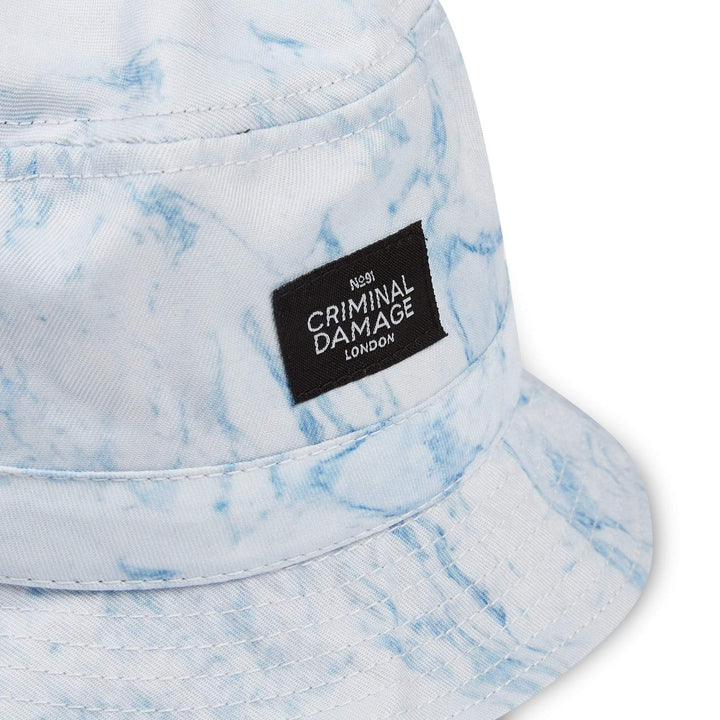 Marble Bucket Hat - White / Blue