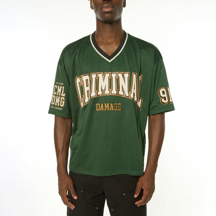 Mesh V Neck Jersey-Criminal Damage Store