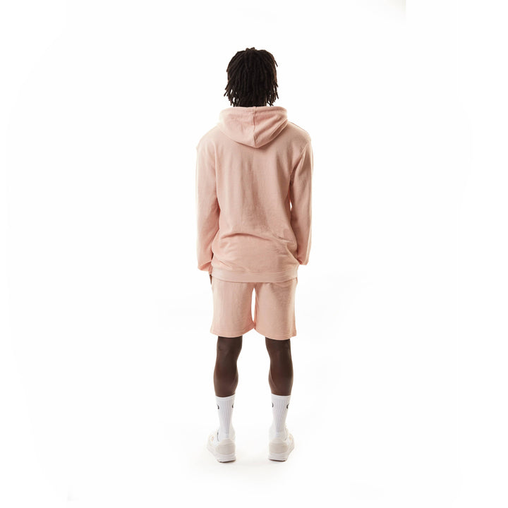 PIQUE KNITTED HOODIE - DUSTY PINK