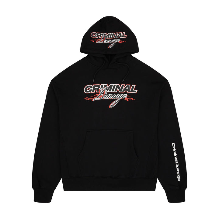 RACER BADGE HOOD - BLACK