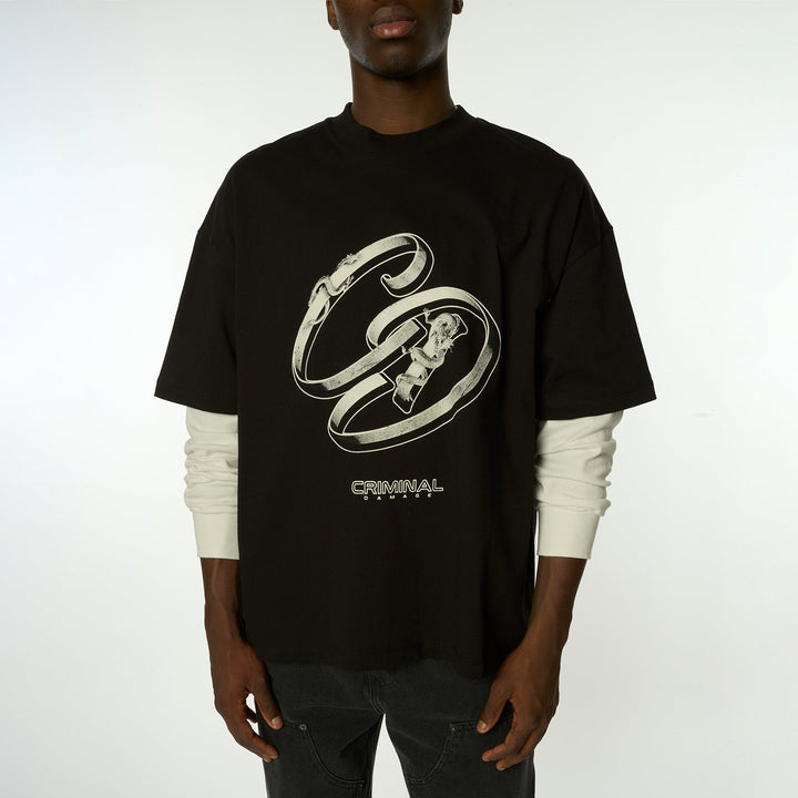 Ribbon Logo T-Shirt-Criminal Damage Store