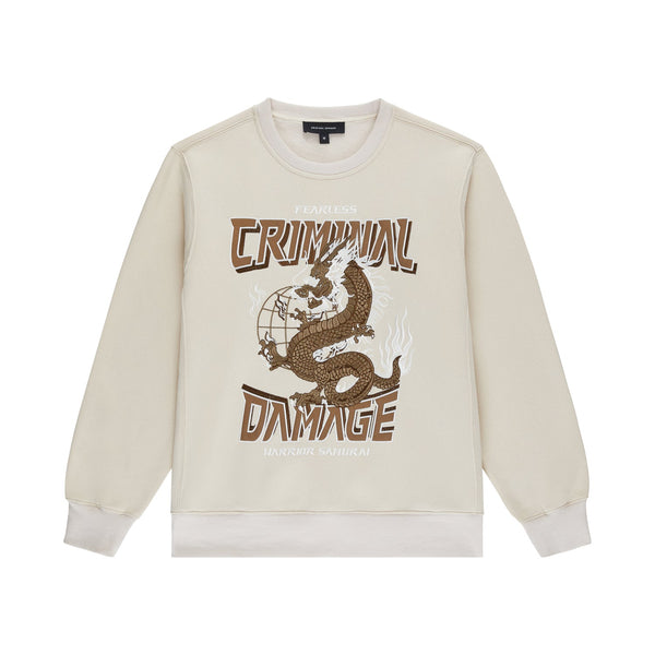 WARRIOR DRAGON CREW NECK - PALE KHAKI