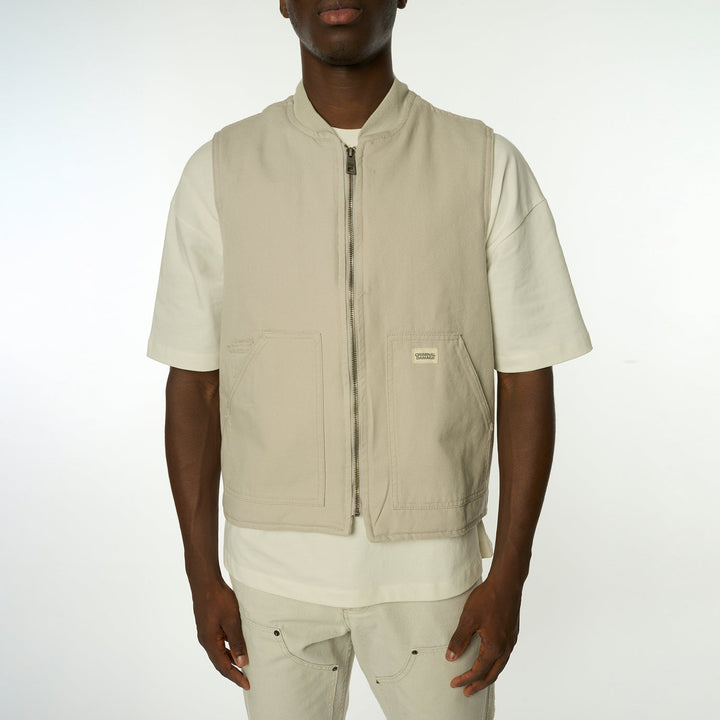 WORKWEAR VEST - GREY-JACKETS-Criminal Damage Store