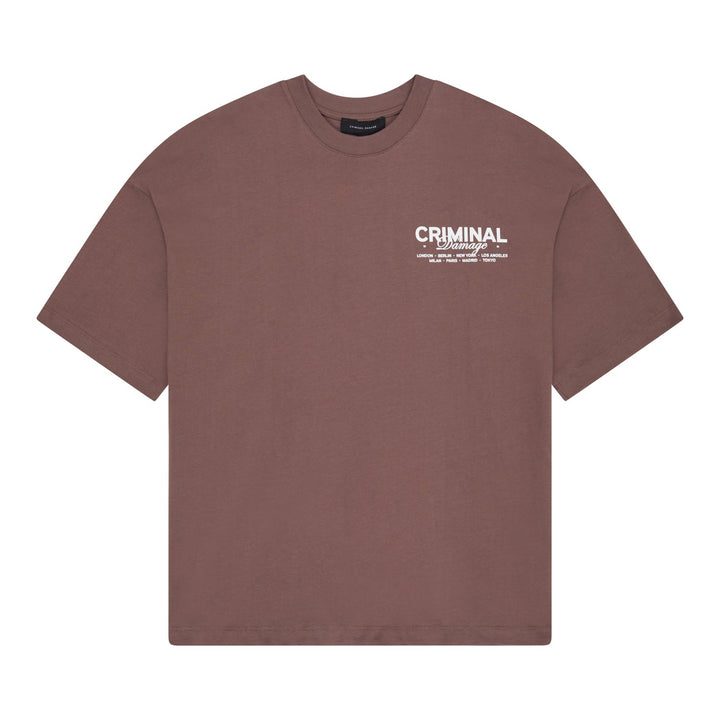 WORLDWIDE TEE - PLUM