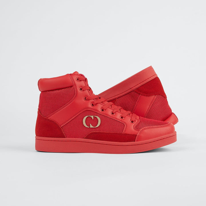 Criminal Damage Store CRAFT HIGH TOP TRAINER - TRIPLE RED
